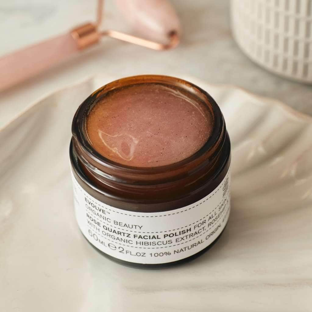 Evolve Organic Beauty Exfoliator Rose Quartz Facial Polish