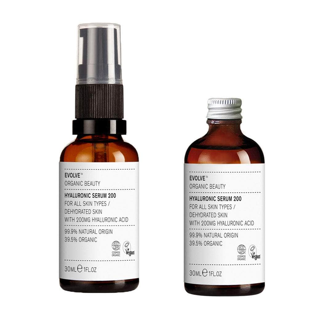 Evolve Organic Beauty Face Serum Hyaluronic Serum 200 Refill Duo