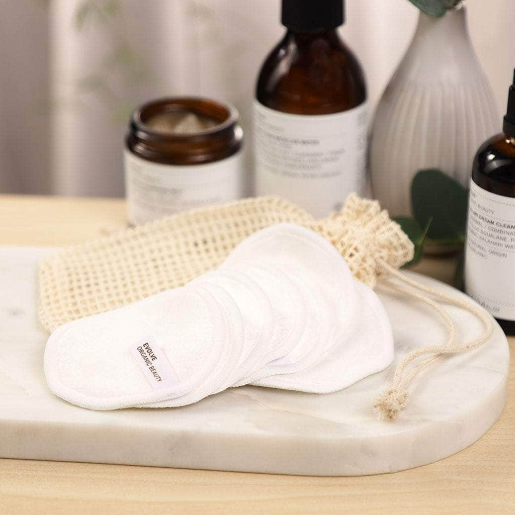 Evolve Organic Beauty Gift Set / Bundle Bamboo Reusable Makeup Remover Pads