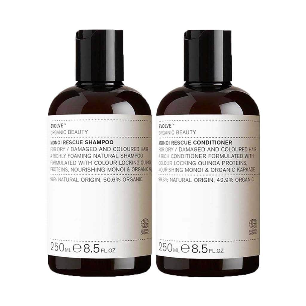 Evolve Organic Beauty Hair Care Monoi Rescue Shampoo &amp; Conditioner Duo